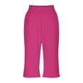 thumbnail image 7 of ABATAB Wide Leg Capri Pants for Women Jogger Running Cropped Pants Lounge Loose Fit Workout Exercise Capris with Side Pockets, 7 of 7