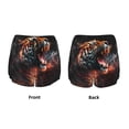 thumbnail image 3 of Gukieu Cool Tiger Print Women's Sports Shorts with Drawstring Elastic Waistband for Running, Yoga, Fitness-Medium, 3 of 7