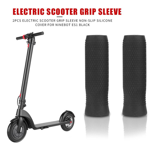 Funda de silicona antideslizante para patinete eléctrico, 2 uds., para Ninebot ES1, color negro Tmvgtek 3ym4qd5xu0gp9ym8