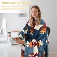 thumbnail image 5 of Catalonia Wearable TV Blanket with Sleeves Arms & Feet pockets for Adult Micro Plush Fleece Large Wrap Throw Robe, 75" x 53", 5 of 8
