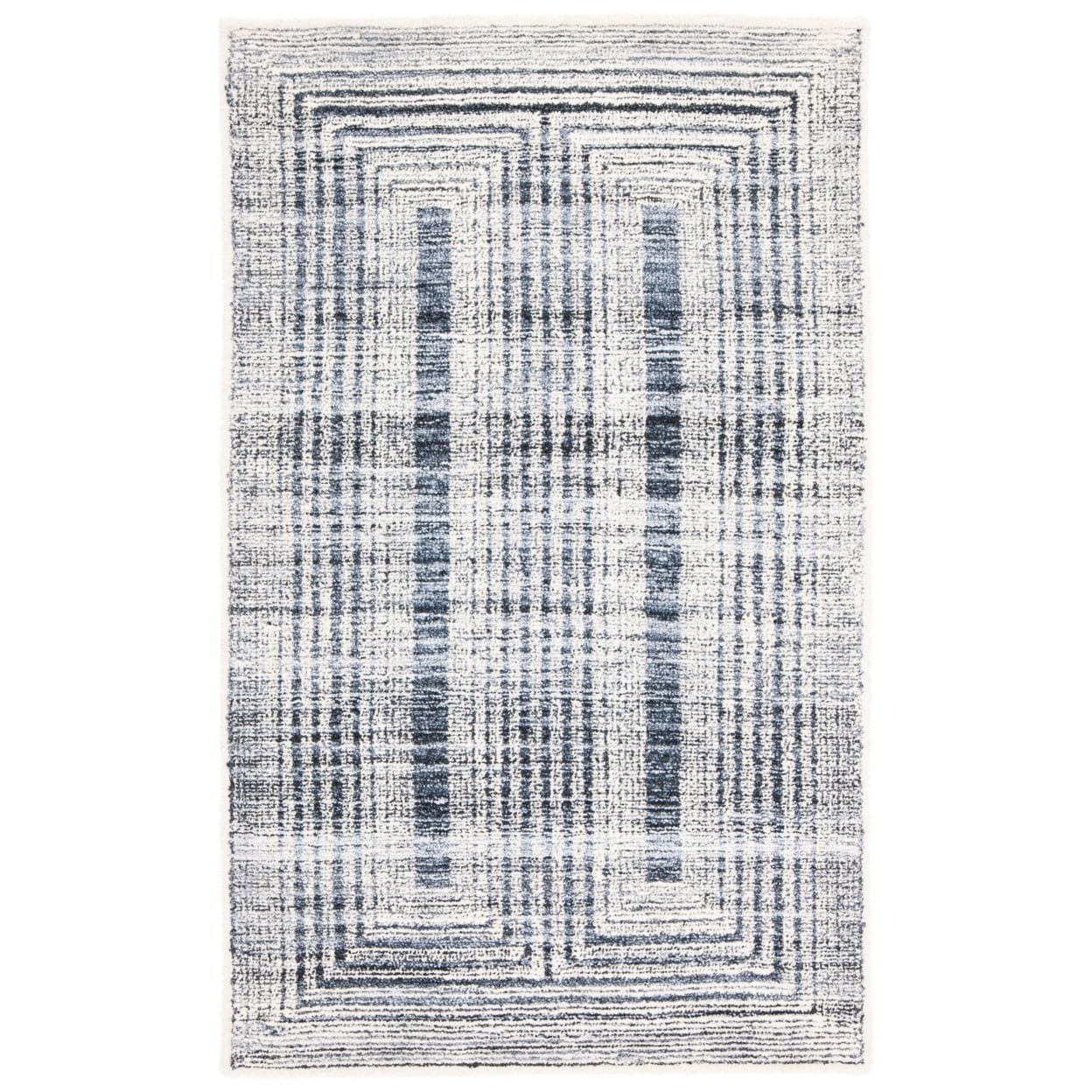 SAFAVIEH Metro Bayon Bordered Area Rug, Dark Grey/Ivory, 8' x 10'