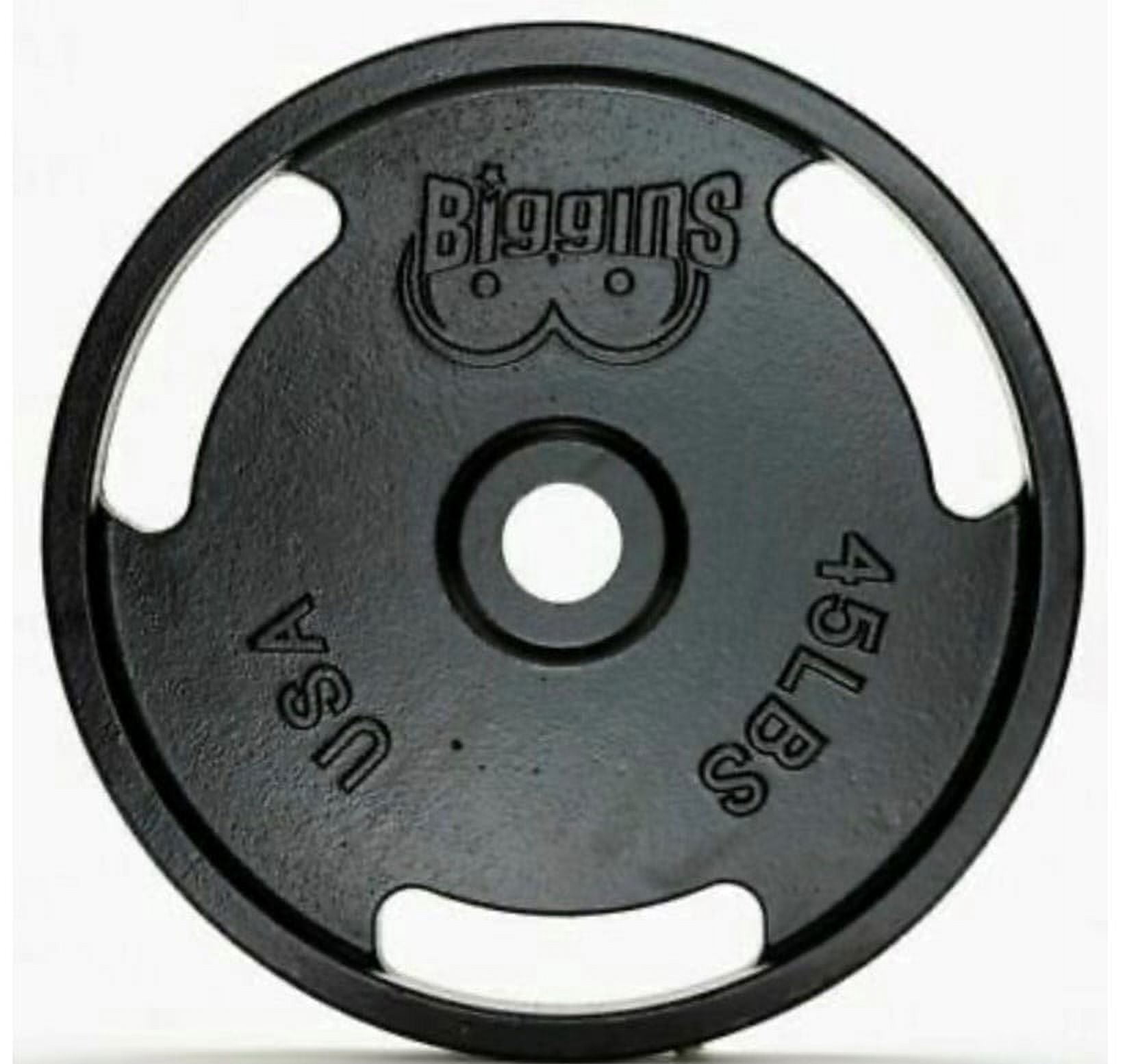 Biggins Iron Olympic Cast Iron Weight Plates, Single, 45 lb.