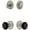 Satin Nickel, variant on Grandeur Circulaire Rosette Single Cylinder Knob Combo Pack with Lyon Knob and matching Deadbolt