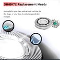 thumbnail image 4 of Cabezales de repuesto YA-Sport SH60/72 para Philips Norelco, 4 of 6