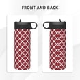 thumbnail image 3 of Picia Red Moroccan Pattern 18oz Sports Insulated Kettle With Straw Insulated Water Bottle For Running Hiking Cycling Climbing Men'S Woman Insulated Water Bottle, 3 of 8