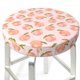 thumbnail image 3 of Disketp Peach With Leaves Funda Redonda para Taburete, Funda de Cojín para Silla de Bar Suave y Elástica-13 inch, 3 of 7