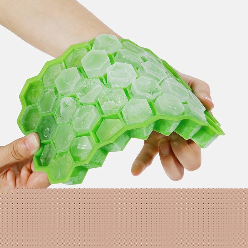 thumbnail image 2 of 1 Uds. Bandeja pequeña para cubitos de hielo, cubos en forma de hexágono de silicona Flexible y duradera (rojo) NikouMX Muebles, 2 of 8