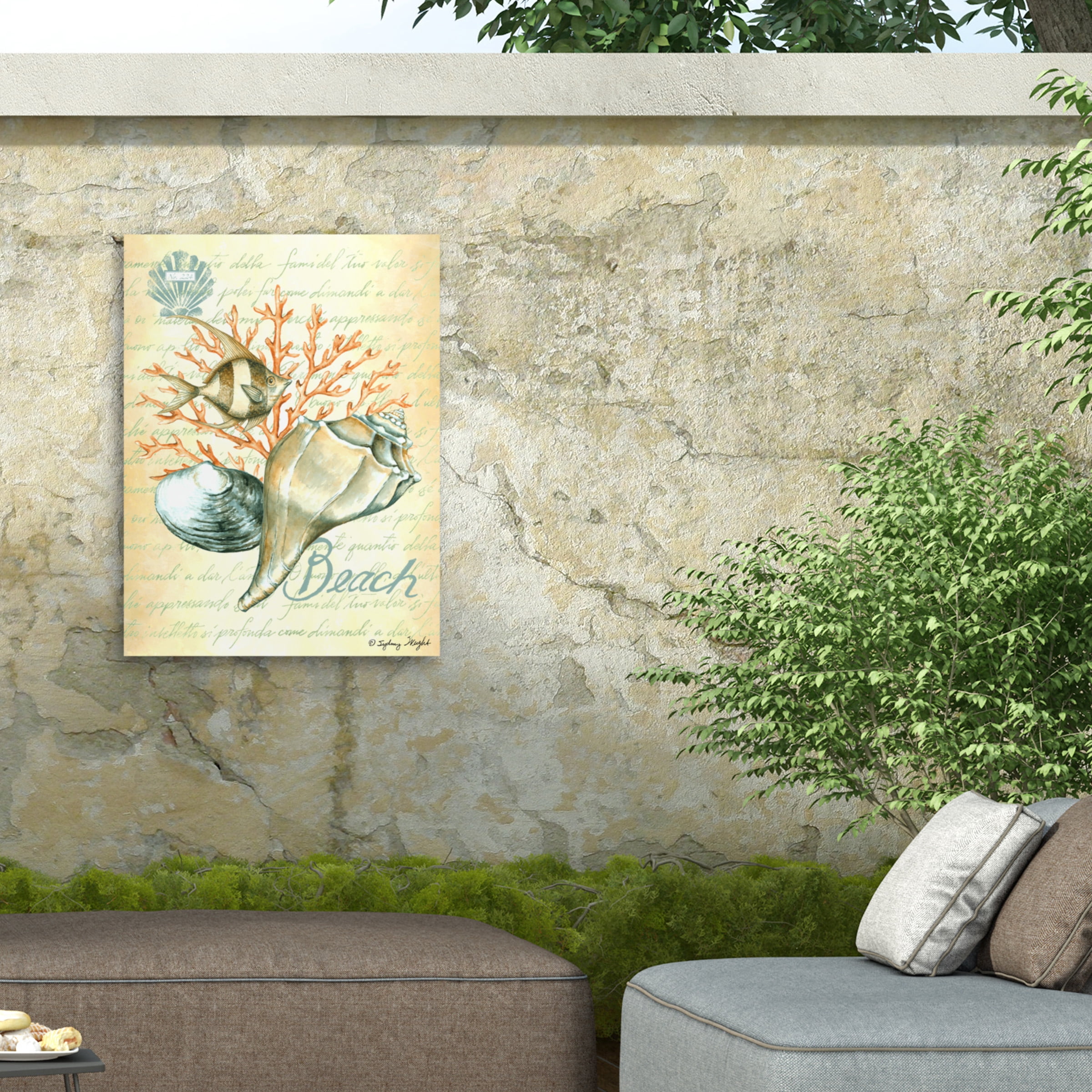 Sydney Wright 'Under The Sea Nautical I' Outdoor Canvas 19x14