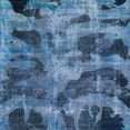 thumbnail image 1 of Ahgly Company Indoor Square Abstract Iceberg Blue Persian Area Rugs, 8' Square, 1 of 6