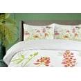 thumbnail image 4 of Ambesonne Honey Bee Duvet Cover Set, Flourishing Botany View, 2-Calking, Apple Green Vermilion, 4 of 7