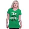thumbnail image 4 of Raunchy Funny Tacos Tuesdays Burritos Womens Fitted Plus Size Graphic Tee Brisco Brands 2X, 4 of 5