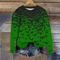 thumbnail image 2 of VKOYWKM Womens Sweatshirt Halloween Bat Graphic Sweatshirts Oversized Long Sleeve Crew Neck Pullover Vintage Halloween Sweatshirt, 2 of 7
