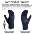 thumbnail image 2 of Gants Chauffants pour Hommes Femmes Rechargeables par USB Réglages de Chaleur Chauffe-Mains pour Moto Ski Golf Randonnée, 2 of 5