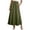 Army Green, variant on Tqcoqu Women's Cotton Linen Midi Skirt with Pockets Casual Flowy Swing Elastic High Waist A-Line Long Boho Skirts,Army Green Women's S-XXL