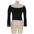 thumbnail image 3 of HongQid Fringe Tops for Women Western Cowgirl Fall Long Sleeve with Tassels Stretchy Crop Shirts Blouses, 3 of 6