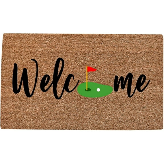Golf Welcome Mats for Front Door Entry Front Porch Doormat Non-Slip Carpet Rugs Floor Mat Decorative for Home Bathroom Kitchen Indoor 16x24 Inch