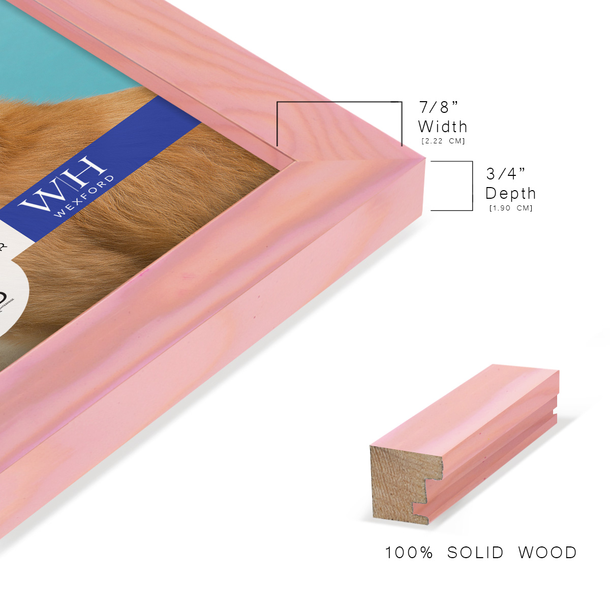 Woodgrain 11 in. x 14 in. Sunset Pink Picture Frame Set (Set of 4)