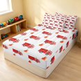 thumbnail image 3 of Erosebridal Fire Truck Zipper Twin Comforter Sets with Fitted Sheet and 2 Pillowcases, Firefighter Zipper Bedding Set, Blue Night, 3 of 7
