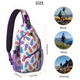 thumbnail image 3 of Tropical Watermelon Pattern Travel Sling Backpack, Lightweight and Durable Crossbody Bag with Fresh Geometric Summer Fruit Print, Cute and Fashionable for Watermelon Enthusiasts, 3 of 6