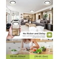 thumbnail image 2 of HOVMAP Ceiling Light, 2PACK LED Flush Mount Ceiling Light Fixture Black 24W 3000k/4500k/6000K Ceiling Light, Ultra Slim Flush Mount LED Ceiling Lamp, Led Lights for Bedroom, 2Pcs 9" Black 3CCT, 2 of 6