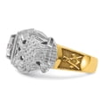 thumbnail image 3 of Diamond2Deal 14K Two-tone Gold Men's Diamond 32nd Degree Scottish Rite Masonic Ring Size 10, 3 of 7