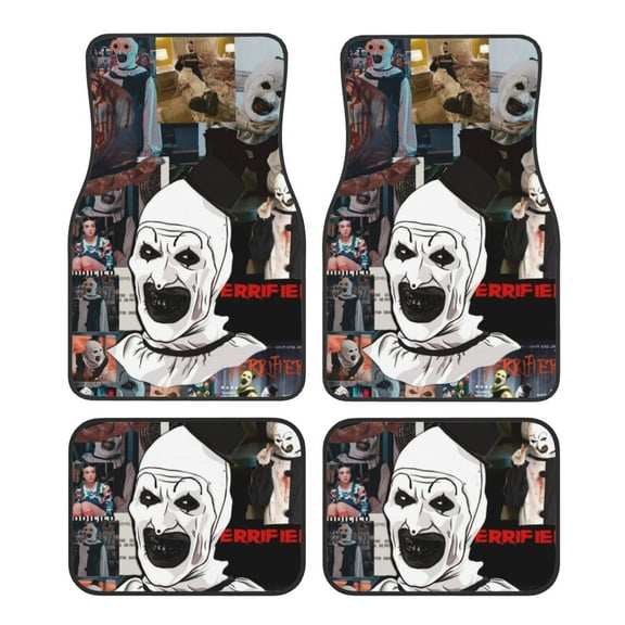 Car Foot Mat Set of 4 Pieces, Terrifier Car Carpet Full Set Floor Mats Fit for SUV, Vans, Sedans, Trucks