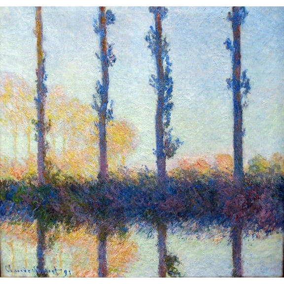 25"x24" Fine Art Quality Poster: Claude Monet - The Four Trees