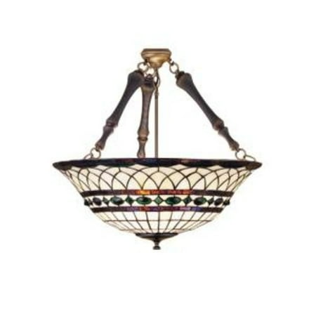 

3 Light Tiffany Roman Inverted Pendant