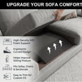thumbnail image 6 of Riousery Sofa Cushion Support, 20" x 20" Sagging Seat Support Insert, 50D High-Density Foam, Black Curved Cushion Saver, 3 Pack, 6 of 7