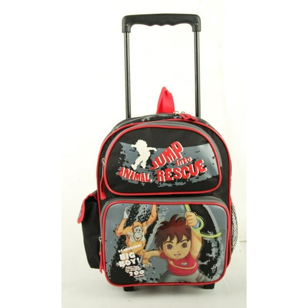 Go Diego Go Small Rolling Backpack (12 Inch) Jump Into Animal Rescue