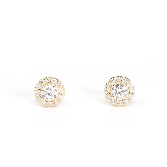 Baikalla 14k Classic White Gold Natural Diamond Earrings