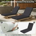 thumbnail image 5 of Snubbull Outdoor Chaise Lounge Cushions, with High-Density Foam, Ties Waterproof & Fade Resistant for Lawn and Pool Lounge Chairs, 72x21x4 inch, Grey, 5 of 6