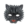 thumbnail image 1 of Lion Half Face Decorative Accessory Novelty for Halloween Fancy Dress Dark Dark Gray, 1 of 5