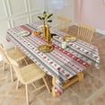 thumbnail image 3 of Red and White Christmas Striped Pattern Rectangle Tablecloth 60"x102",Waterproof Polyester Rectangle Table Cloth, Wipeable Spillproof Polyester Tablecloth for Dining, Camping, Indoor and Outdoor, 3 of 6