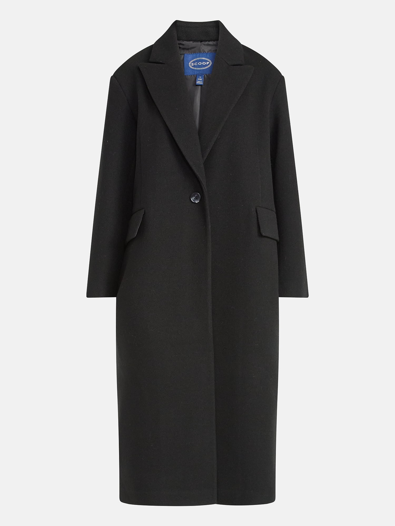 Scoop Women's and Women's Plus Oversized Faux Wool Coat