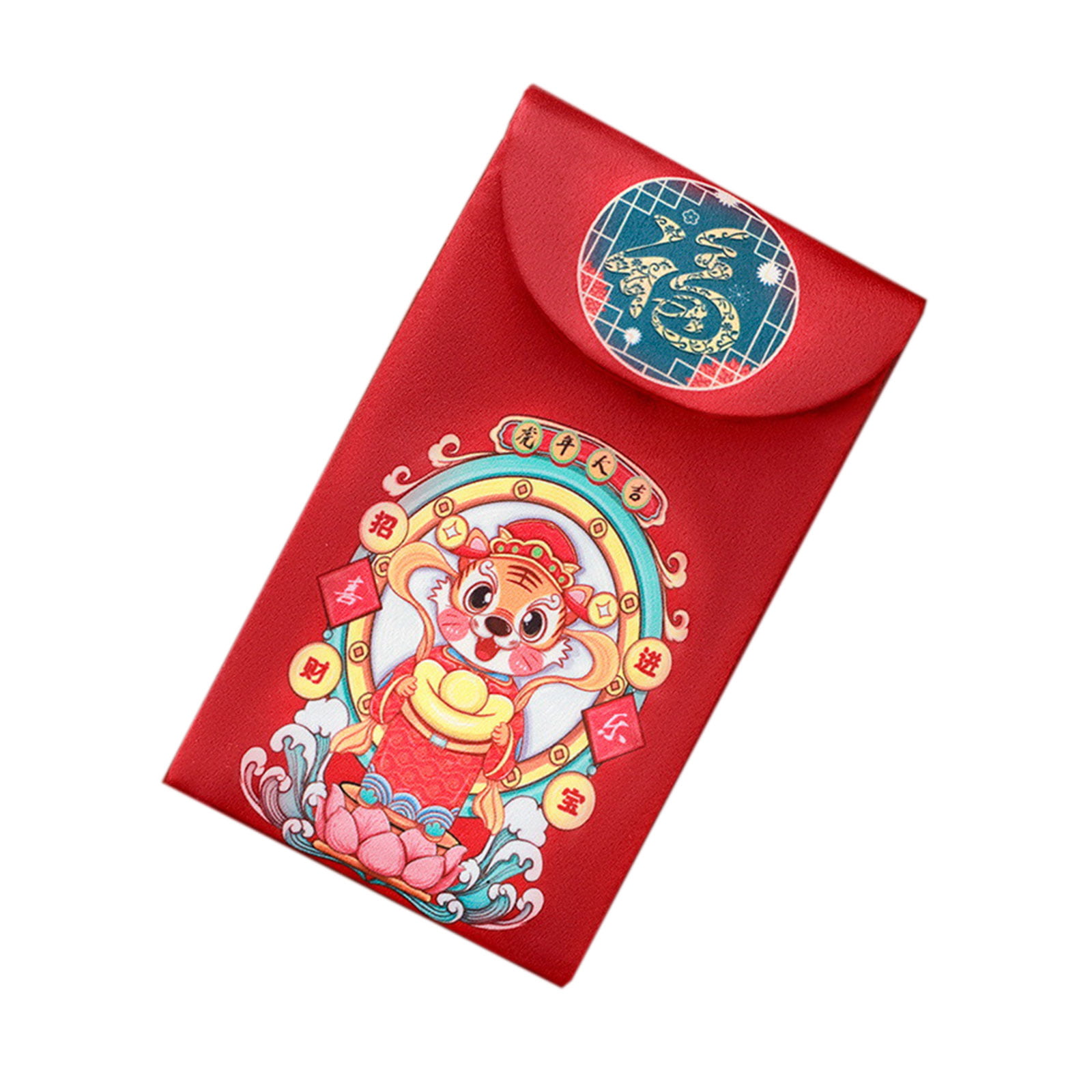 30-Count Chinese Red Packets 3 Cute Gold Foil Year of the Tiger Illustrations Gift Money Envelopes Hong Bao with Gold Foil Design Chinese New Year Red Envelopes 
