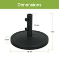 thumbnail image 4 of Mainstays 26LB Matte Black Round Umbrella Base Designed to be Used with a Patio Table, 4 of 6