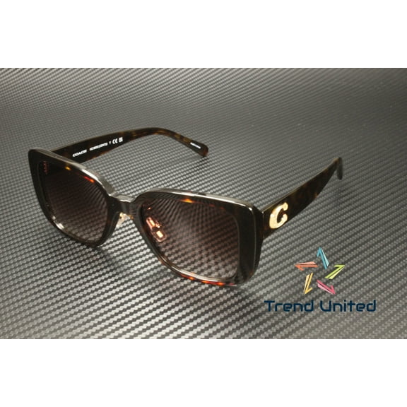 COACH HC8352 512013 Cd472 Dark Tortoise Dark Brown Grad 54 mm Women's Sunglasses