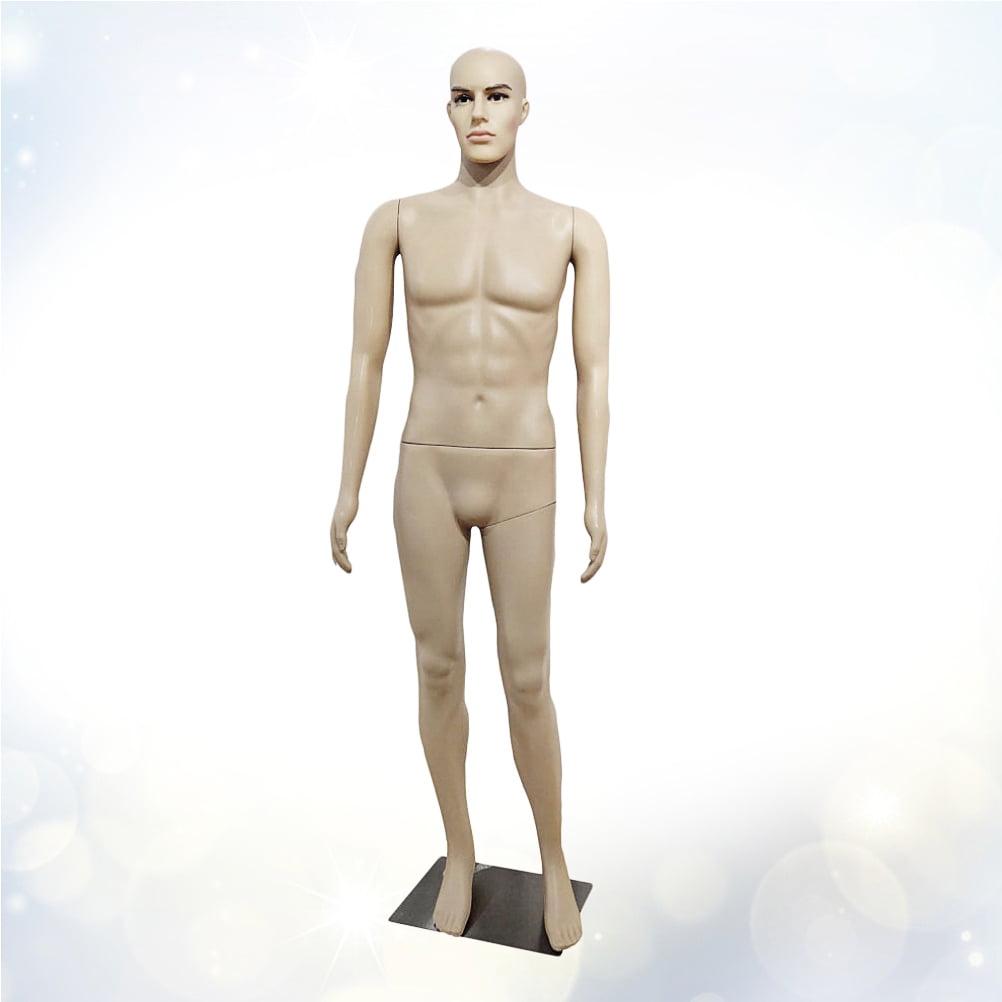 Male Plastic Straight Hand Straight Foot Full Body Model Mannequin Skin Color US 