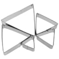 thumbnail image 1 of Miangastore 5 Pcs Moules à Biscuits Triangulaires en Acier Inoxydable pour Bonbons Pancakes Outil de Cuisson à Domicile (Argent), 1 of 8