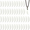 thumbnail image 1 of 60 colgantes de resina con forma de diente de lobo, diseño floral blanco, para collar, con dientes de animal., 1 of 6