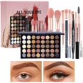 thumbnail image 1 of Paleta de sombras de ojos con pinceles, paleta de sombras de ojos para mujer con pinceles de maquillaje, kit de maquillaje de sombra de ojos pigmentada con brillo mate de 40 colores, 1 of 5