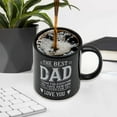thumbnail image 5 of A gift set for dad, exquisite and fun Father's Day Christmas birthday gift ceramic cup, including gift box and greeting card, is the best gift for children to give to elders (11 ounces)black, 5 of 6