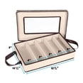 thumbnail image 5 of HOLDN' STORAGE Flatware Storage Case 5 Compartment Silverware Organizer Box with Removable Lid and Carry Handles Brown - Beige, 5 of 8
