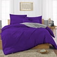thumbnail image 1 of SGI Bedding 3 Piece Cotton Duvet Cover Purple Solid 600 Thread Count Queen, 1 of 7
