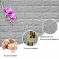 thumbnail image 3 of Novashion 5/10Pcs 30x28 inch 3D Tile Brick Wall Sticker, Self-adhesive Waterproof PE Foam Wall Panels, Peel and Stick Brick Wallpaper Wall Art Decor for Living Room Bedroom Background TV Wall Decoration, 3 of 8