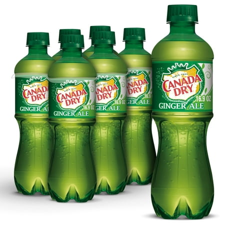 Canada Dry Caffeine Free Ginger Ale Soda Pop, 16.9 fl oz, 6 Pack Bottles