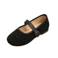 thumbnail image 2 of Lepsheexh Womens Flats Shoes Retro Solid Color Round Toe Shallow Mouth Buckle Design Trendy Lazy Bean Shoes Non Flat Sole Casual Footwear, 2 of 9