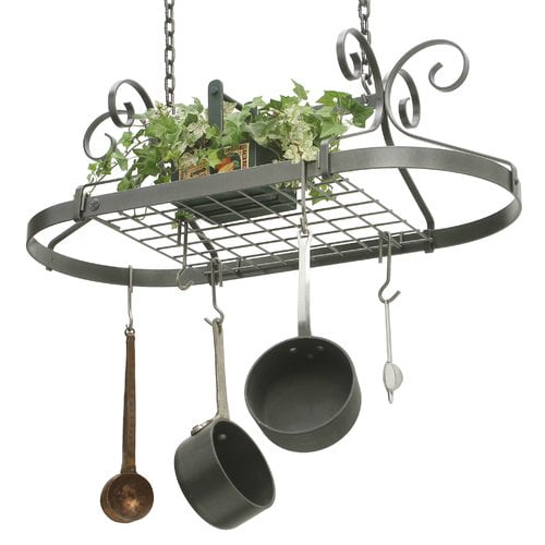 Enclume Usa Handcrafted Decor Oval Ceiling Pot Rack Knock Down Version