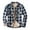 Navy, variant on Mens Flannel Shirt Jacket with Quilted Lined Long Sleeve Plaid Coat Winter Sherpa Coat Button Down Fuzzy Shirt Jackets Navy L